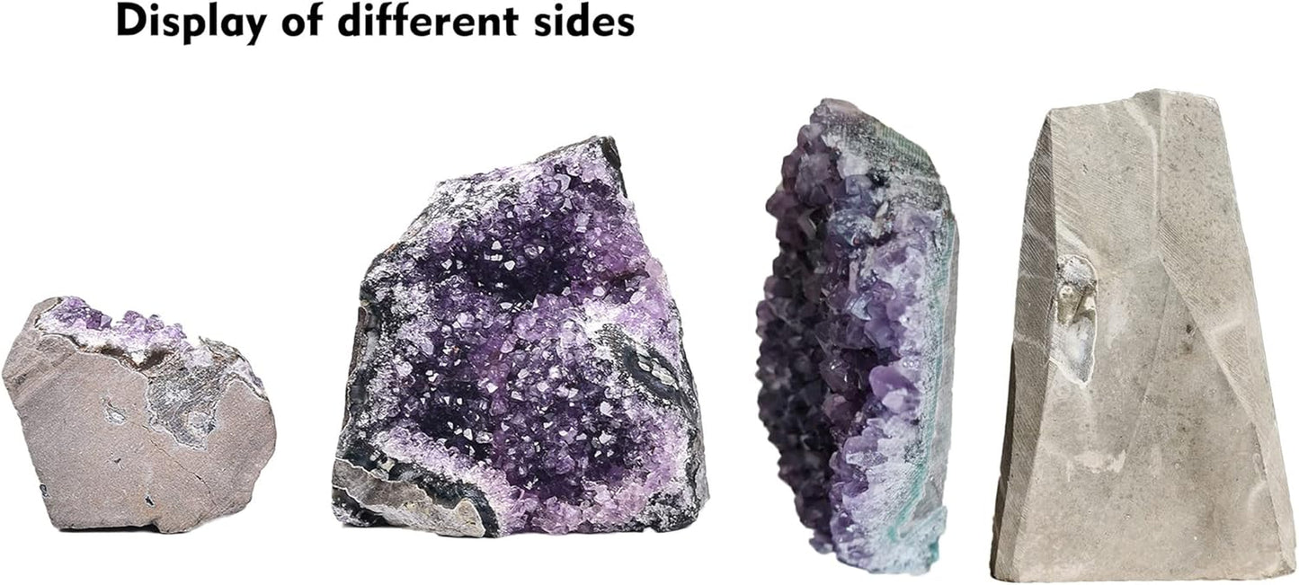 a Class Amethyst Crystal Cluster Raw Quartz Small 0.5-1 LBS Brazil Purple Irregular Unpolished, Home Decor