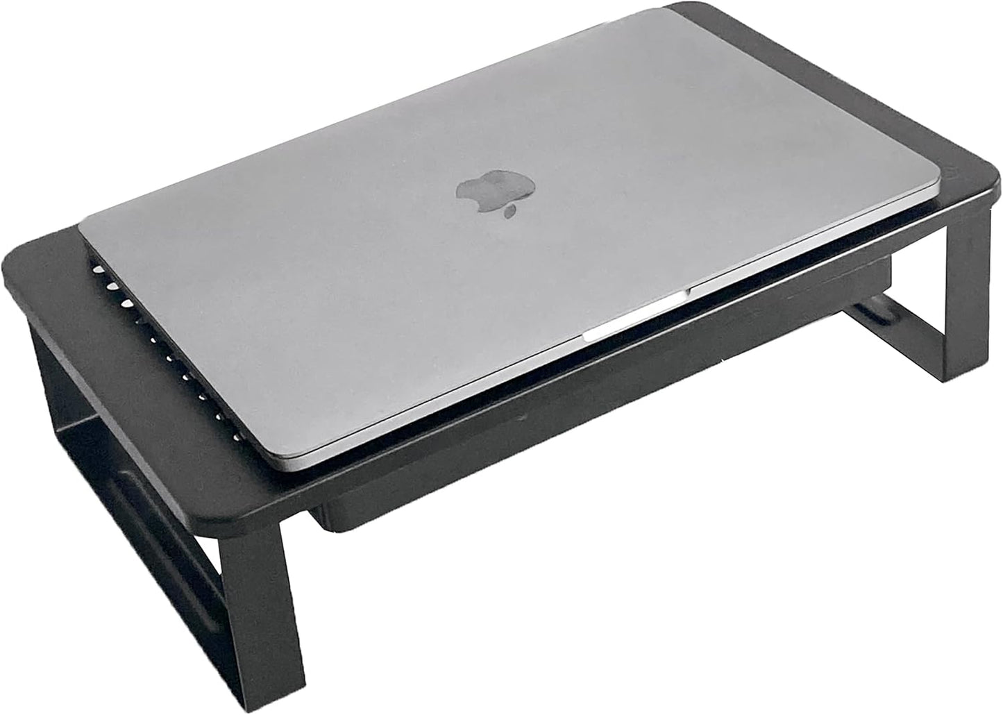 Metal Monitor Stand Monitor Riser and Computer Desk Organizer with Drawer and Pen Holder for Laptop, Computer, Imac,Office, Home, School Supplies , 1 Pack, Black