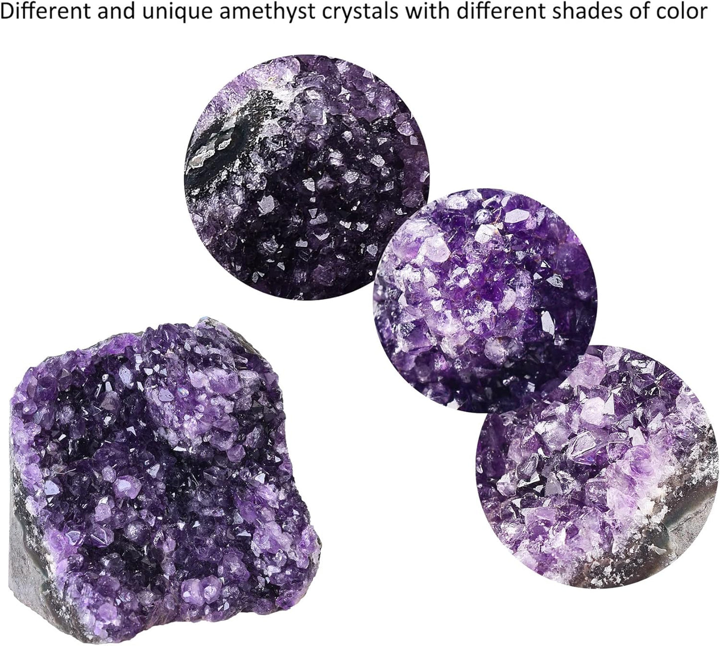 a Class Amethyst Crystal Cluster Raw Quartz Small 0.5-1 LBS Brazil Purple Irregular Unpolished, Home Decor