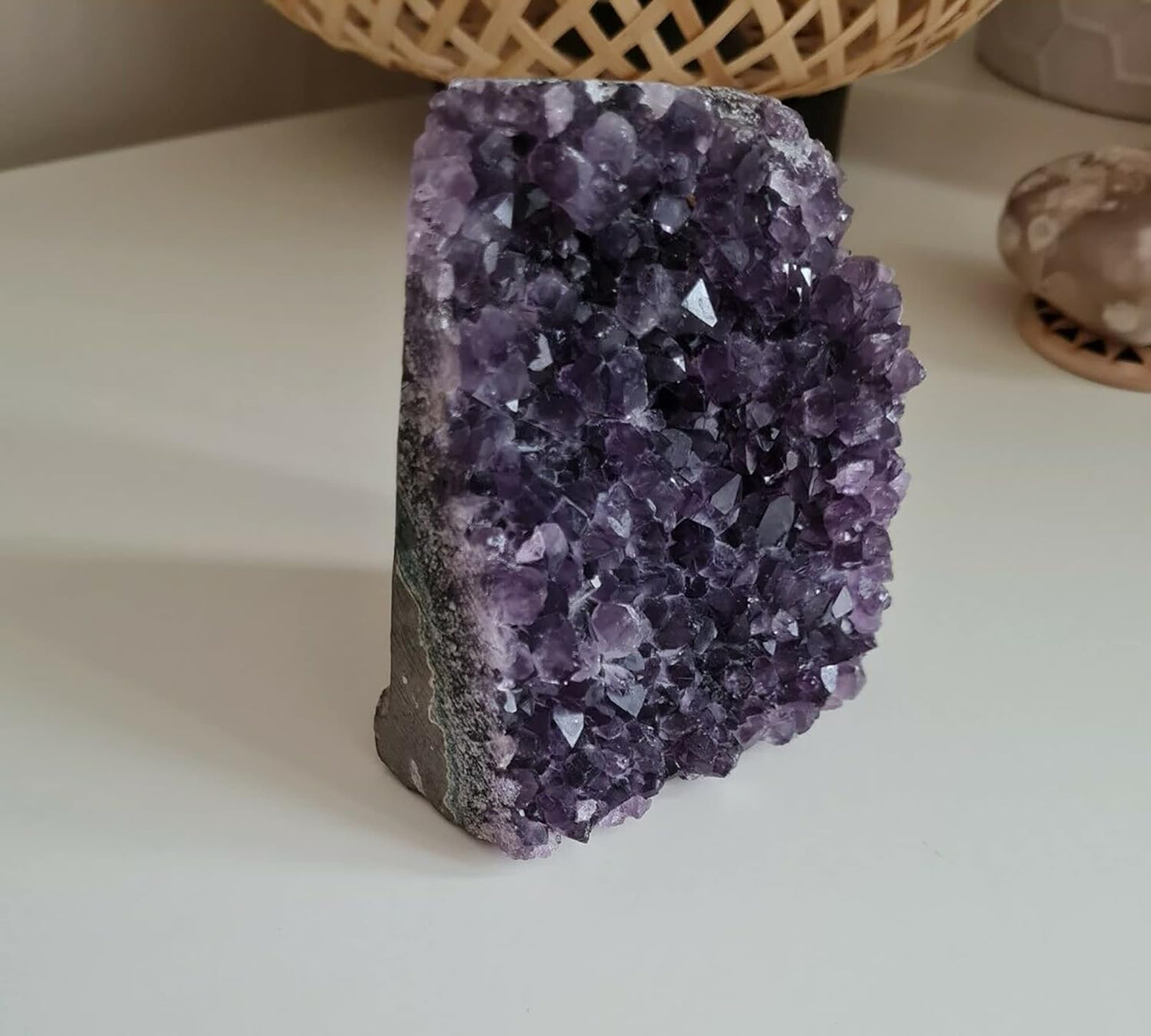a Class Amethyst Crystal Cluster Raw Quartz Small 0.5-1 LBS Brazil Purple Irregular Unpolished, Home Decor