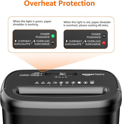 8-Sheet Cross Cut Paper Shredder and Credit Card Shredder - Black