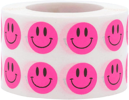 Happy Face Stickers Blue Holographic Sparkle Happy Face Labels 0.50 Inch 1,000 Total Adhesive Stickers